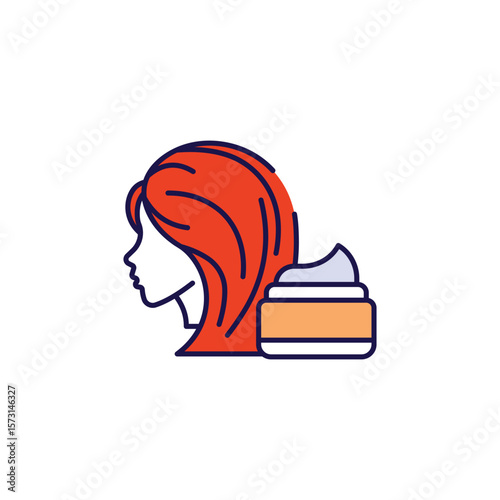 Hair Care icon design with white background stock illustration