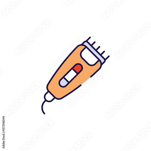 Hair Shaver icon design with white background stock illustration