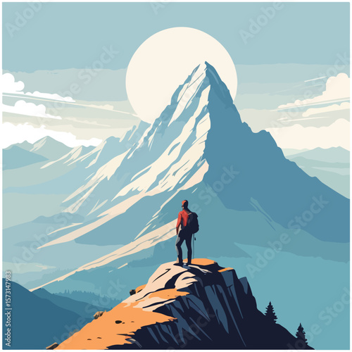 "Climber at the Summit"