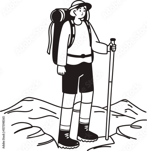 vector illustration of a man walking