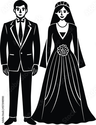 wedding couple silhouette