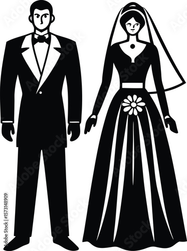 wedding couple silhouette