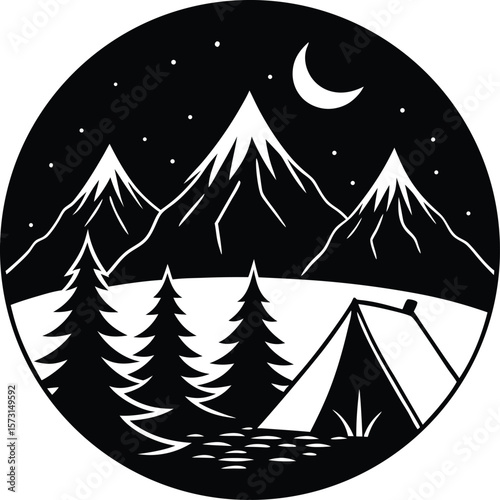 vector illustration of a pine tree