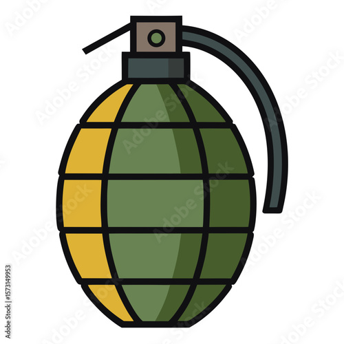 Grenade vector illustration on white background 