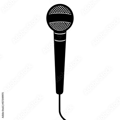 microphone vector silhouette