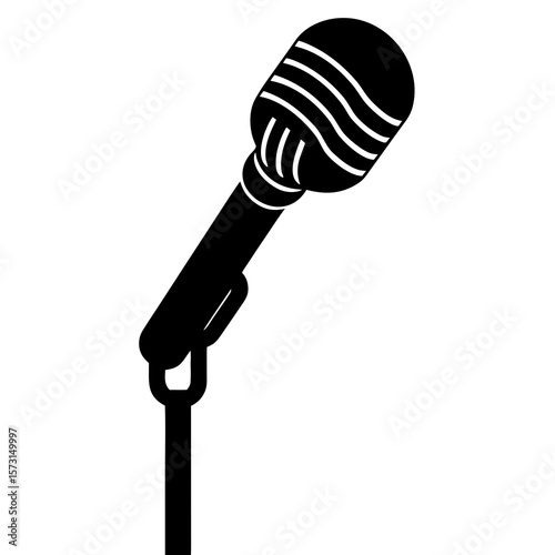 microphone vector silhouette