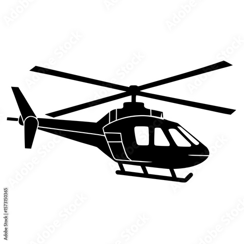 Helicopter vector silhouette 
