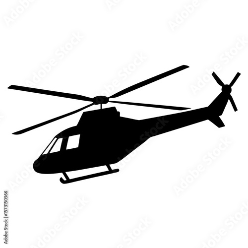 Helicopter vector silhouette 