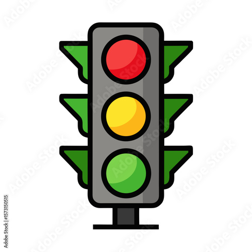 Traffic light icon vector illustration