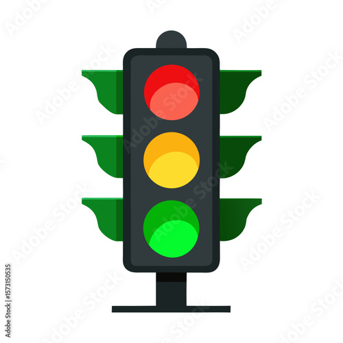 Traffic light icon vector illustration
