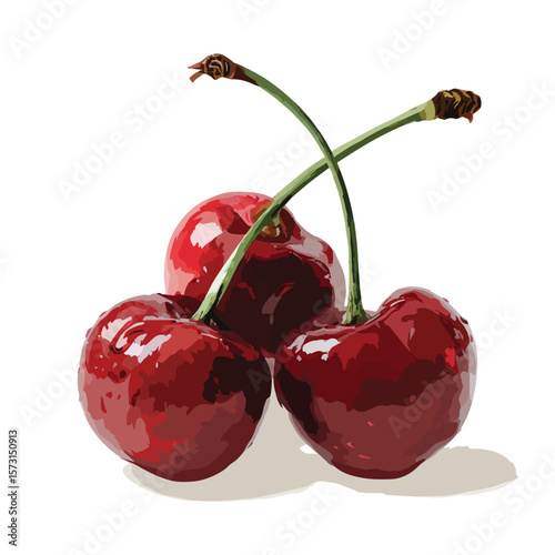cherry isolated in White Background