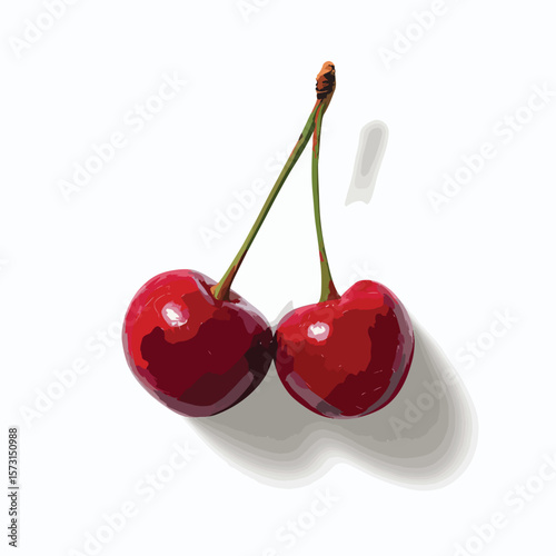 cherry isolated in White Background