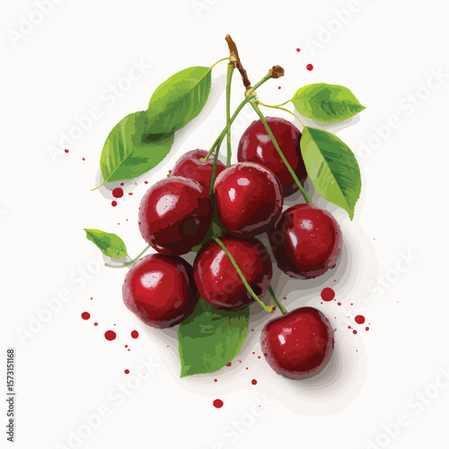 cherry isolated in White Background