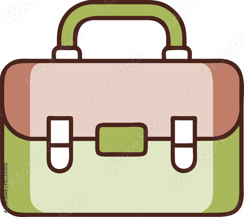 Green Briefcase Satchel Icon