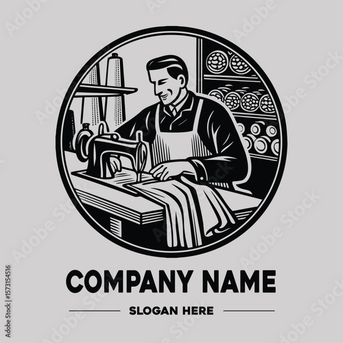 Professional Tailor Vector Logo Design