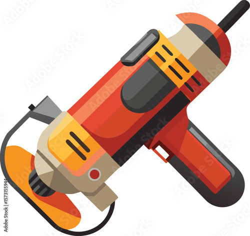 black vector illustration of oscillating multi tool device