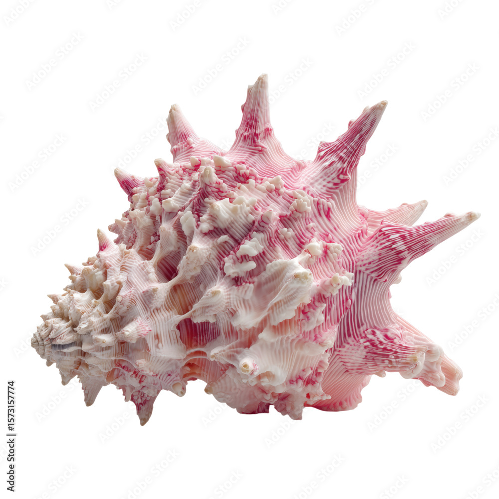 Single spiral conch seashell isolated on a white background Single spiral conch seashell isolated on a white background