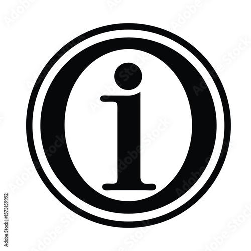 information icon, silhouette vector symbol for help centers, user guidance, and public signage