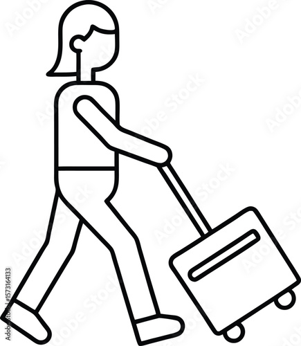 a man walking with crutches and wheelchair in black vector style