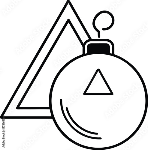 bomb warning icon, danger and explosive alert vector symbol