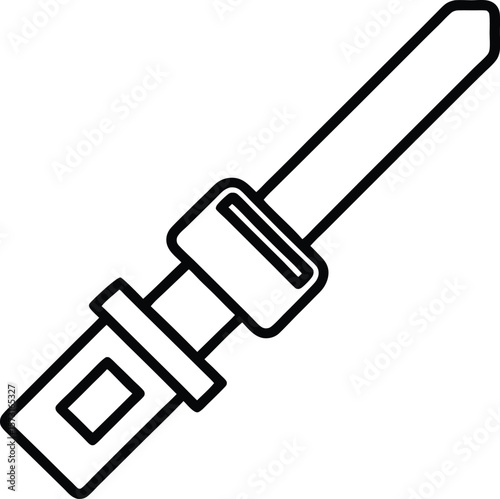 seatbelt icon, safety belt and car security vector symbol