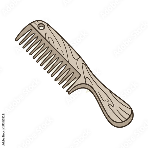 Wooden Hair Comb for Styling and Detangling