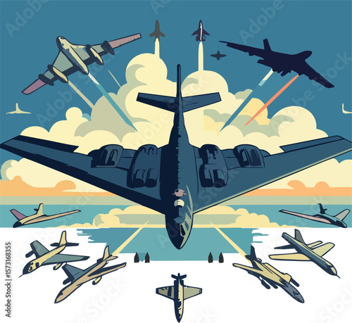 Vector Art – Stealth B2 Bomber Concept
