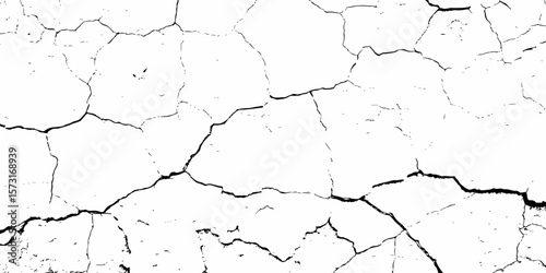 white textured wall with cracks and brick foundation, creating a distressed and some dark spots, textured appearance. it looks aged