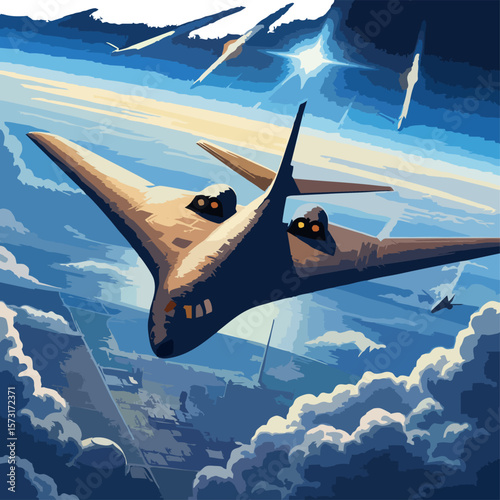 Vector B2 Bomber – Flat Air Force Plane