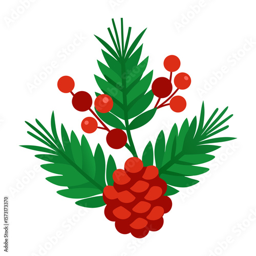 vector illustration of a red currant