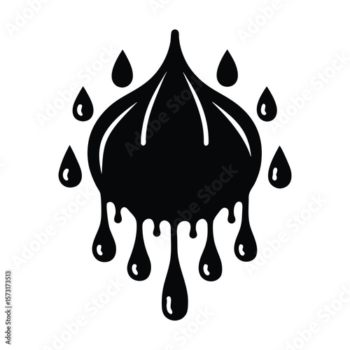 Dripping Garlic Bulb Meltdown Graphic Design