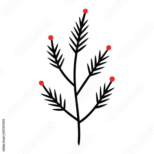 vector illustration of a branch of a tree
