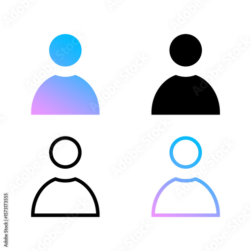 User Avatar Icon Set – Profile and Account Symbols