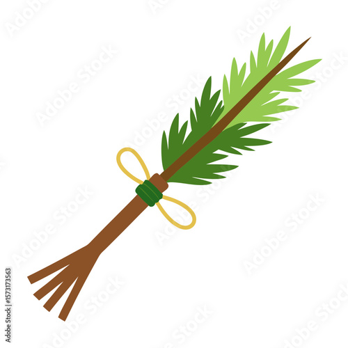 christmas tree branch with cones