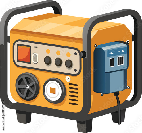 portable generator with multiple ac dc output ports