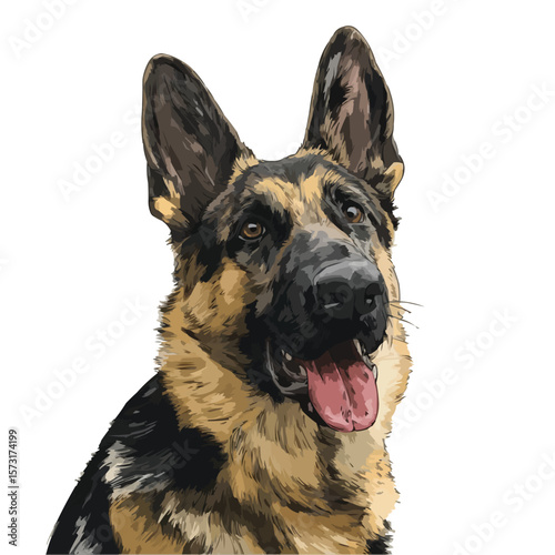 Focused German Shepherd – Guardian in Command