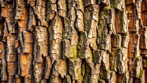 Close Up Of Tree Bark Texture With High Contrast
