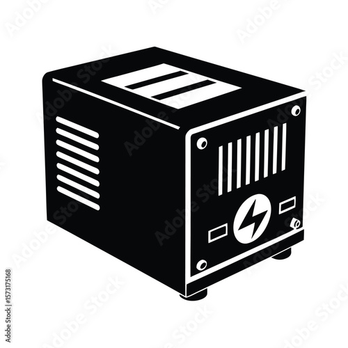 power inverter vector black silhouette illustration