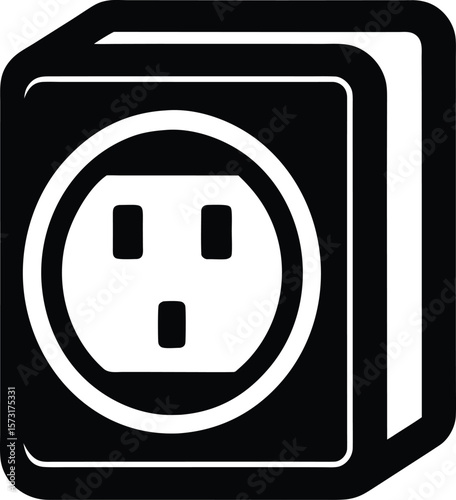power outlet vector black silhouette illustration