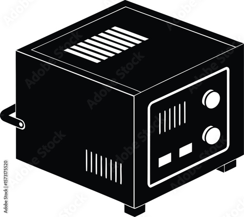 power inverter vector black silhouette illustration