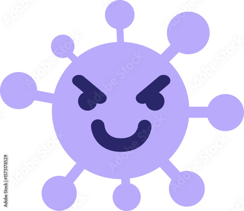 mean virus in bright neon color