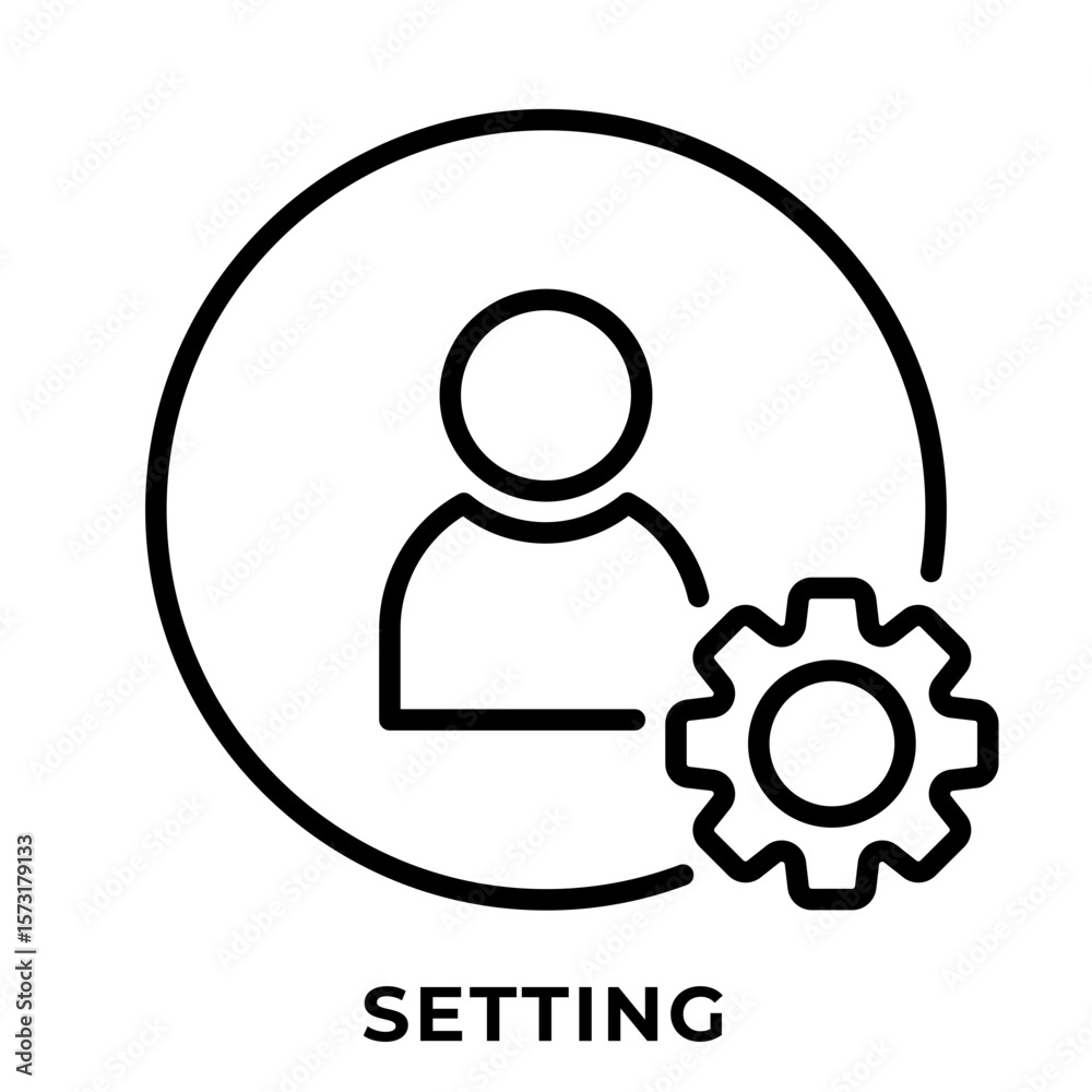 Single Icon User Setting, Avatar Icon, Icon Outline Single Icon User Setting, Avatar Icon, Icon Outline