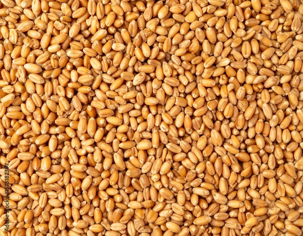 Flatlay closeup of a pile of wheat grain as background. Flatlay closeup of a pile of wheat grain as background.