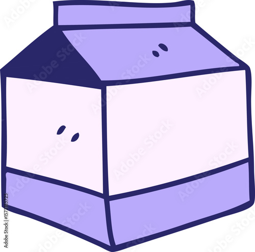 hand drawn quirky cartoon hand drawn quirky carton of juice in bright neon color