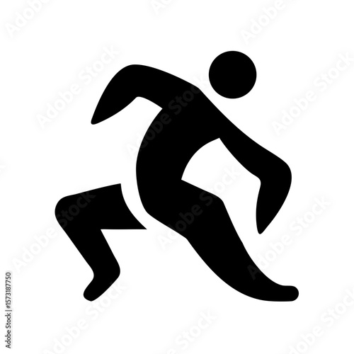 Flowing dynamic silhouette of human figure in artistic expression for future ai design