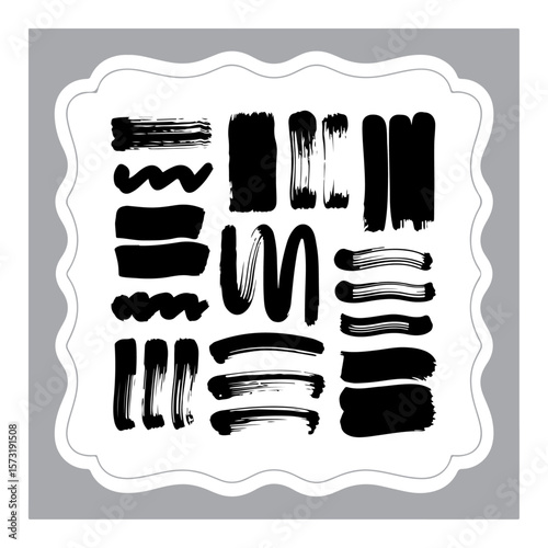 Bold Grunge Ink Splashes on White Background
