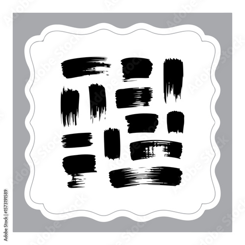 Bold Grunge Ink Splashes on White Background

