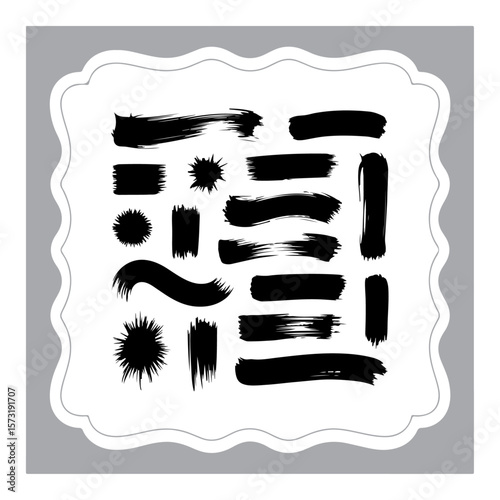 Bold Grunge Ink Splashes on White Background
