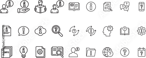 Ultimate Guide to Information Icons A Comprehensive Collection of FAQ and Help Symbols