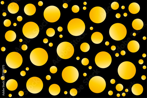 Golden circles on a black background